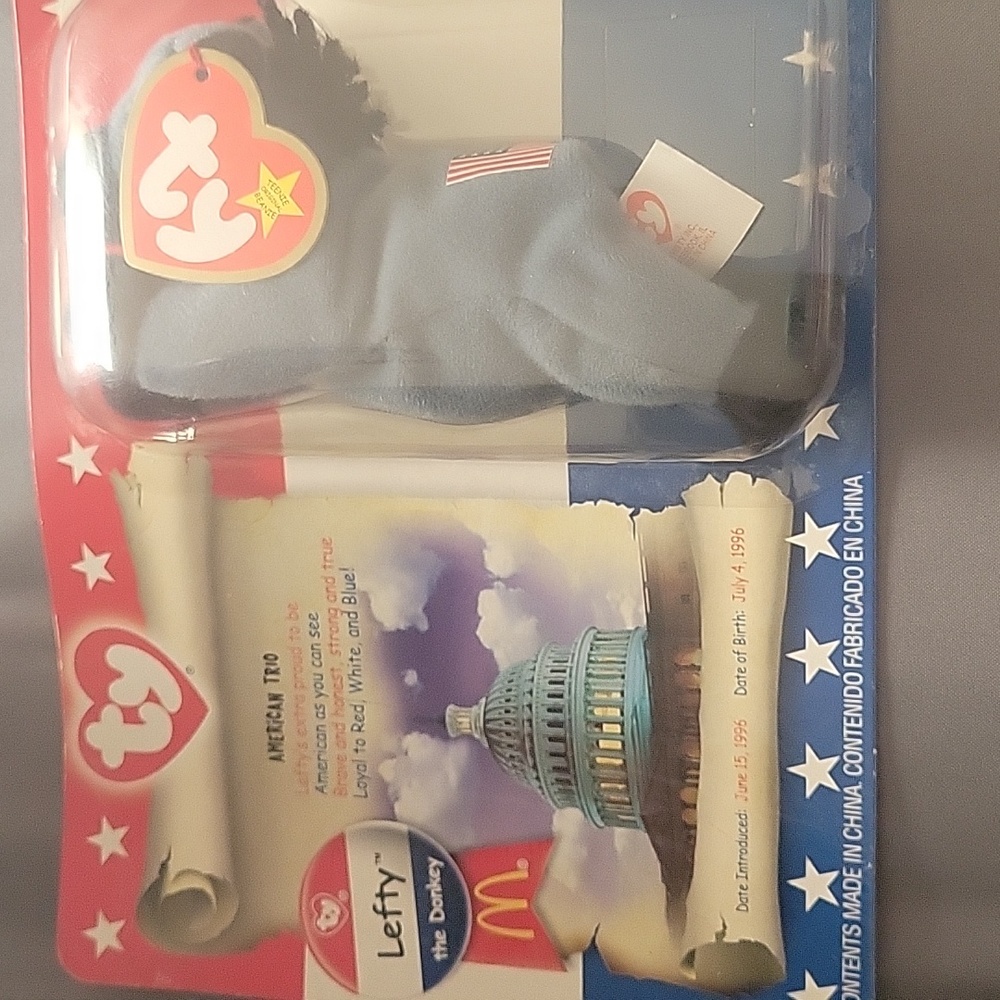 Lefty beanie baby